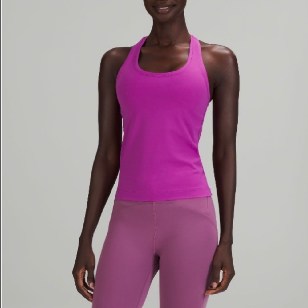 Cool Racerback Tank Top Shorter Length *Nulu Bright purple